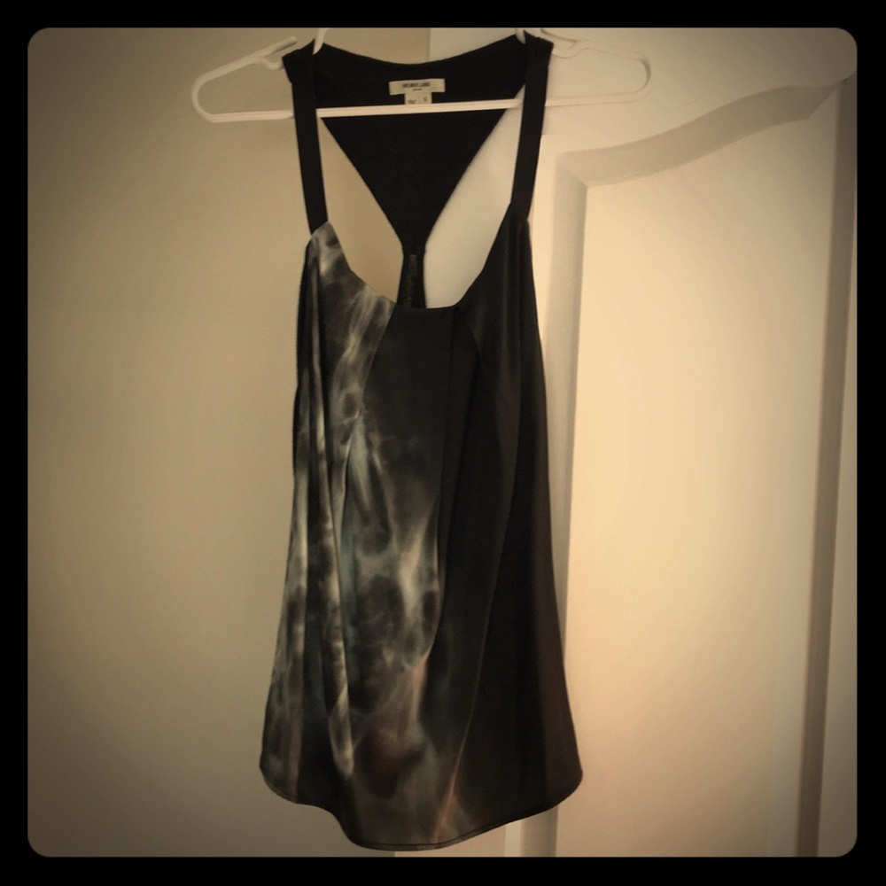 helmut lang smokey racer back top